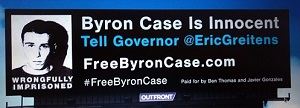 Free Byron Case billboard