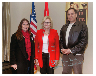 Photo of Senator Claire McCaskill with Evelyn Case and DAvid Cummings